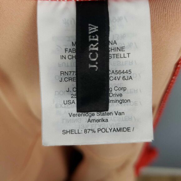 J. Crew Red Halter Neck One Piece Swimsuit Size 8 Wrap Front Bathing Suit Beach - Picture 8 of 8